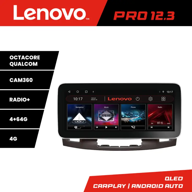 Navigație Opel Insignia 2009-2013 Lenovo PRO 12.3 QLED 4GB+64GB 4G DSP Expediere rapidă