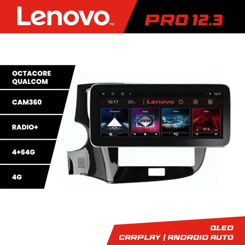 Navigatie Mitsubishi Outlander 2020+ Lenovo Pro 12.3 QLED 4GB+64GB 4G Ofertă exclusivă