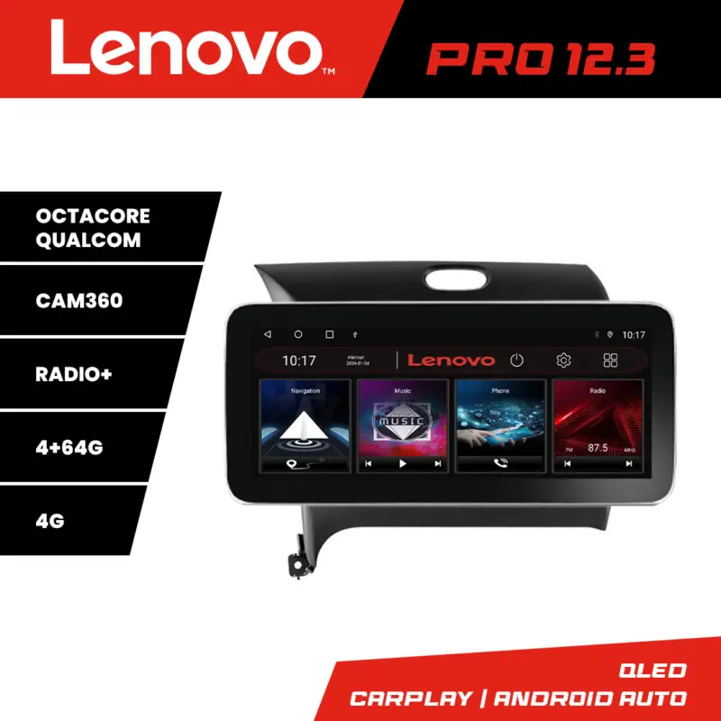 Navigatie Android Kia Cerato 2013-2017 Lenovo PRO 12.3 QLED 4G 4+64GB Ofertă limitată