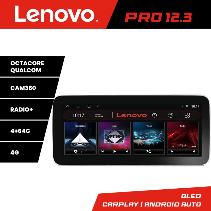 Reduceri Navigație Android SsangYong Kyron Actyon Lenovo PRO 12.3 QLED 4GB+64GB 4G