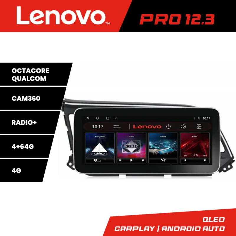 Navigatie Hyundai Elantra 2018+ Lenovo PRO 12.3 QLED Android 4G 4GB+64GB Ofertă specială