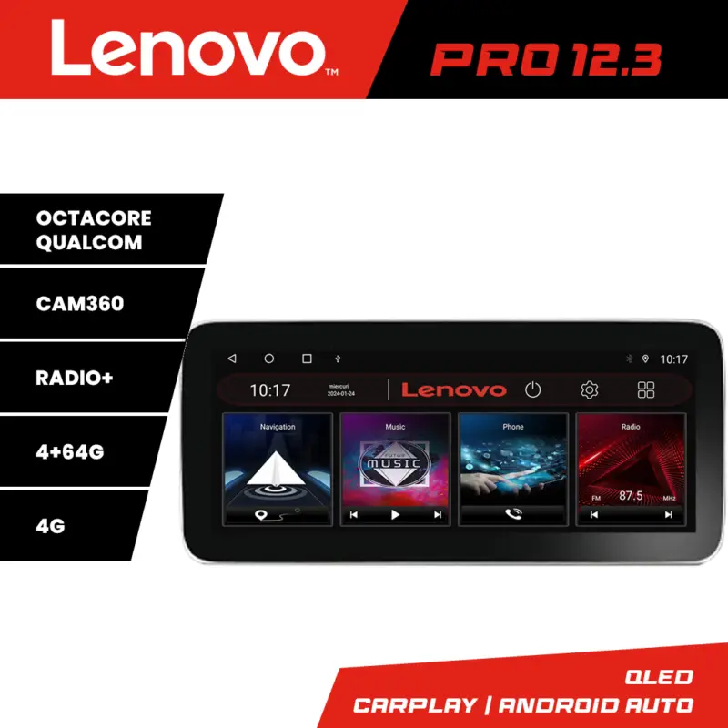Reducere specială Navigație Android 12.3 inch QLED 4G pentru Mercedes C W203, CLK W209, G