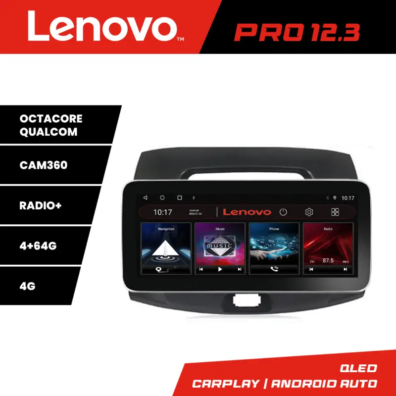 Navigatie Hyundai Elantra 2007-2011 Lenovo PRO 12.3 QLED 4+64GB 4G DSP Discount