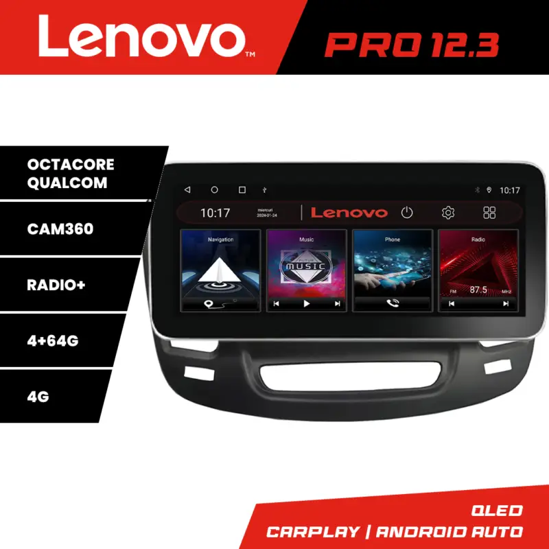 Popular Navigație Chrysler 200 2015-2019 Lenovo PRO 12.3 QLED 4G 4+64GB