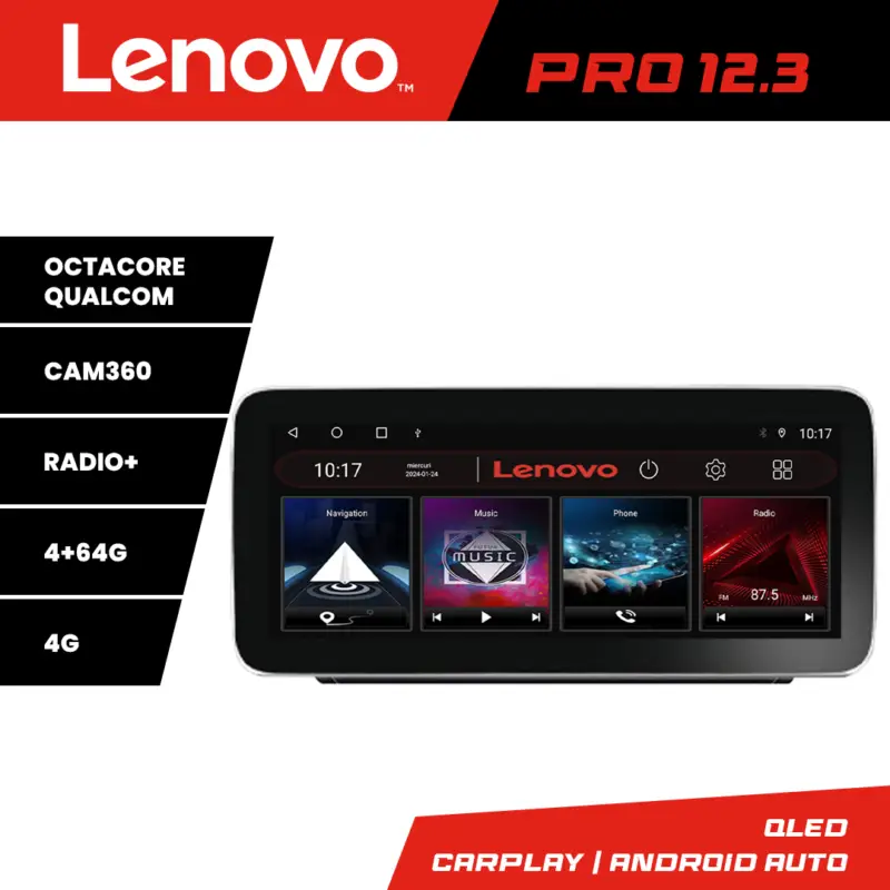 Popular Navigație Peugeot 2008 2020+ Lenovo PRO 12.3 QLED 4G 4GB+64GB