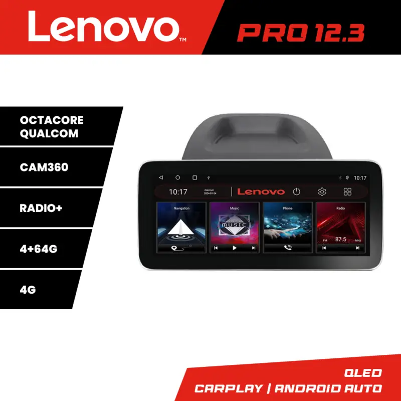 Navigatie Android Ford Fiesta 2012-2018 Lenovo PRO 12.3 QLED 4G 4+64GB Ofertă limitată