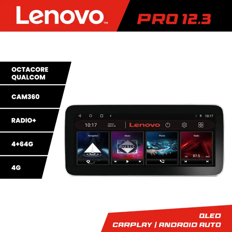 Livrare rapidă Navigație Nissan Qashqai/X-Trail 2013-2018 Lenovo PRO 12.3 QLED 4GB+64GB