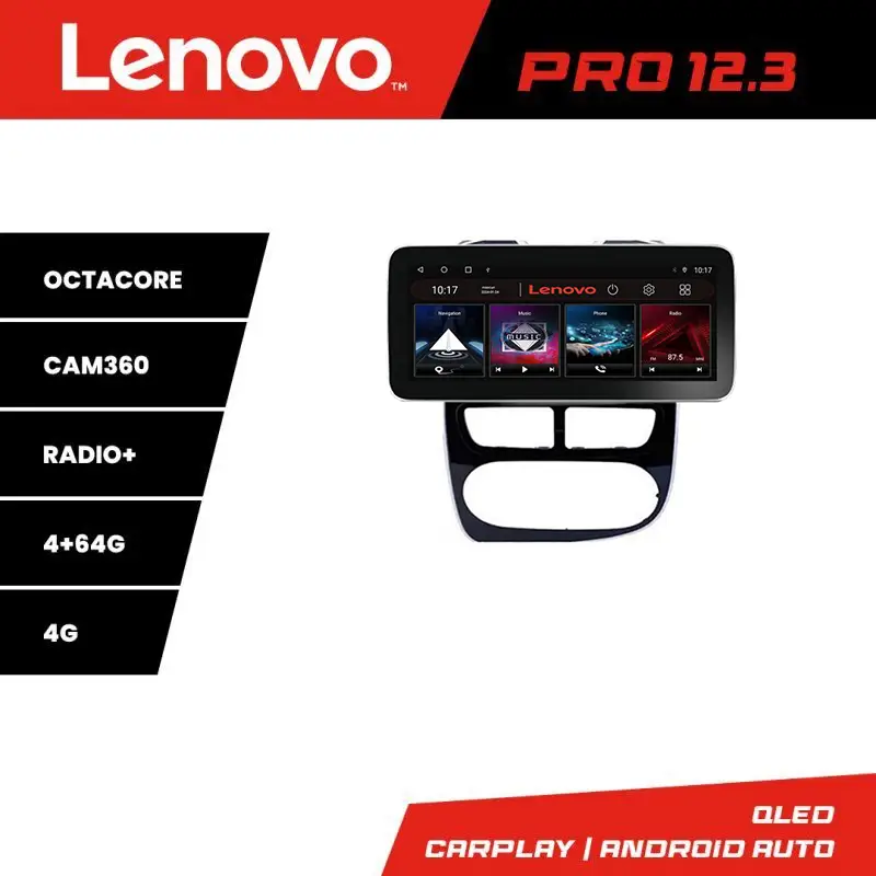 Navigație Renault Clio 4 Lenovo PRO 12.3 QLED 4+64GB 4G DSP Ofertă limitată