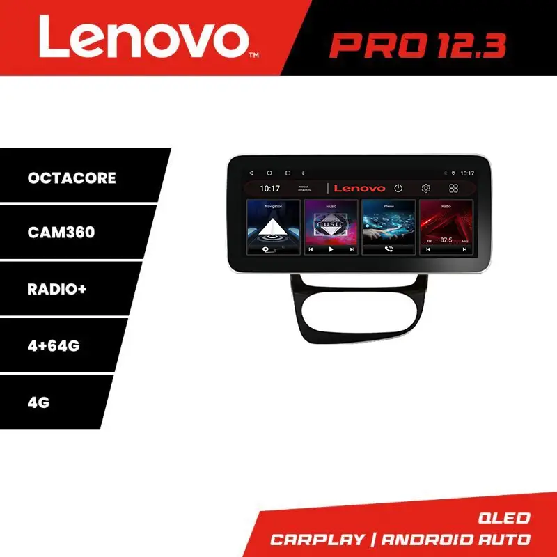 Navigație Renault Clio 4 Lenovo PRO 12.3 inch QLED 4G GPS 4+64GB Vezi acum