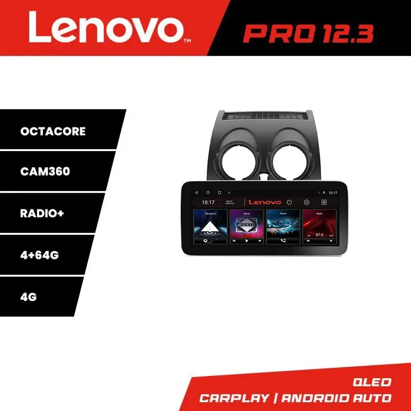 Navigație Nissan Qashqai 2007-2013 Lenovo Pro 12.3 inch QLED 4G 4+64GB Doar azi