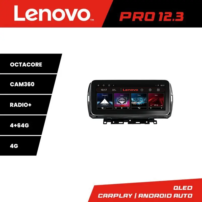 Navigație Android Citroen C5 Aircross Lenovo PRO 12.3 QLED 4G 4+64GB Cel mai bun preț