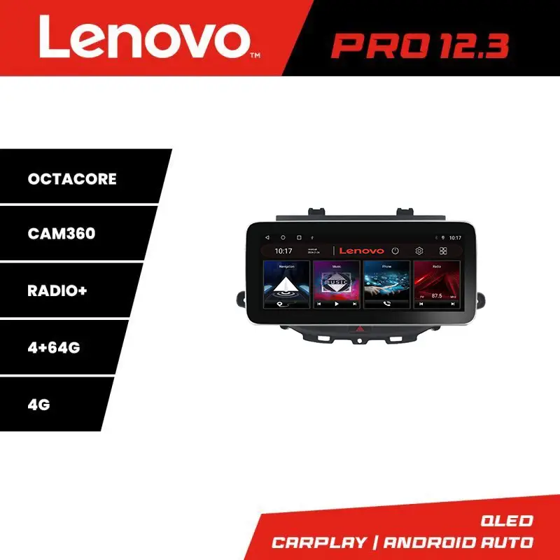 Navigație Android Lenovo PRO 12.3 QLED 4G pentru Opel Astra K, 4GB+64GB Plată sigură