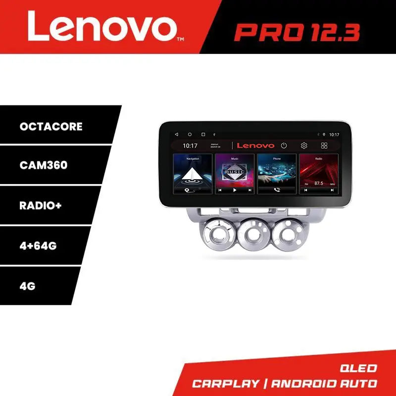 Navigatie Honda Fit Jazz 2004-2008 Lenovo Pro 12.3 QLED 4G 4+64GB Popular