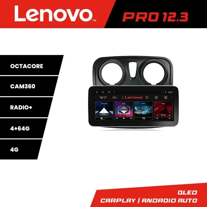 Navigație Dacia Sandero Logan 2012-2020 Lenovo PRO 12.3 QLED 4G 4+64GB Reducere specială