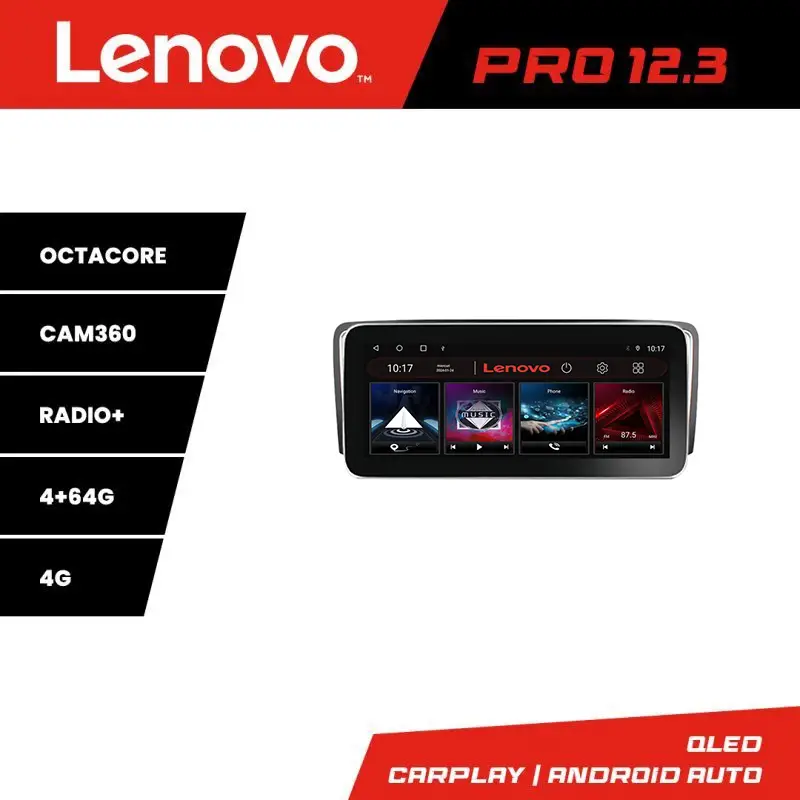 Retur ușor Navigație VW Sharan 2011-2020 Lenovo PRO 12.3 QLED 4GB+64GB 4G DSP