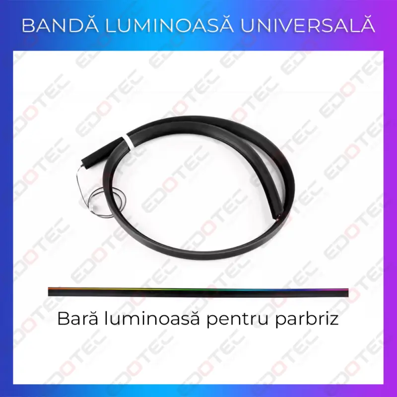 Transport gratuit Bandă luminoasă ambientală RGB pentru parbriz auto, control din telefon