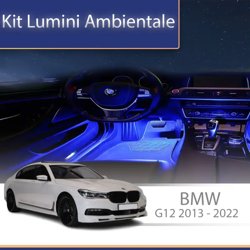 Ofertă exclusivă Kit lumini ambientale BMW Seria 7 G12 2013-2022 cu control din telefon