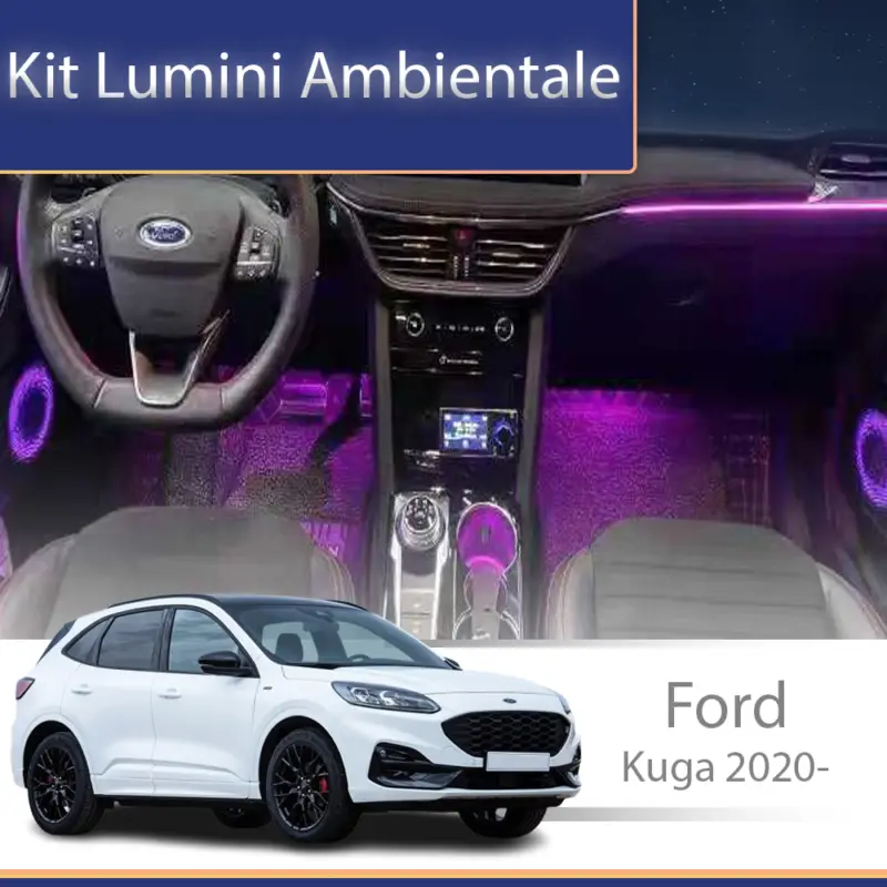 Kit lumini ambientale RGB pentru Ford Kuga 2020+ cu control din telefon Lichidare de stoc