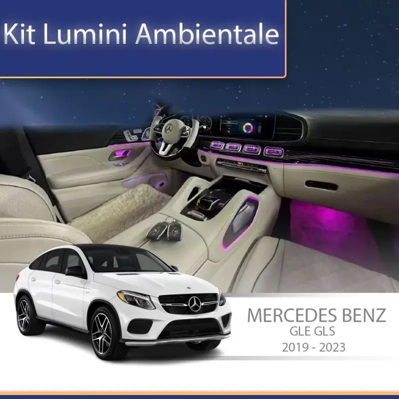 Discount Kit lumini ambientale Mercedes GLE W167 si GLS X167 2019-2023, control telefon