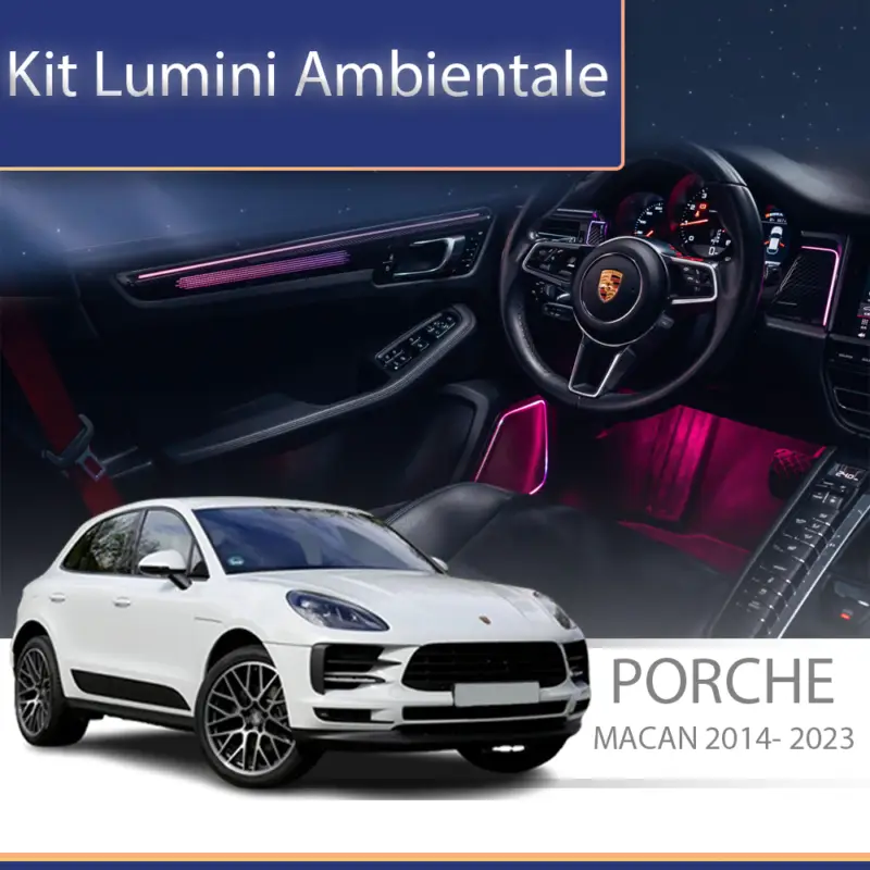 Livrare gratuită Kit lumini ambientale Porsche Macan 2014-2023, control telefon sau sistem original
