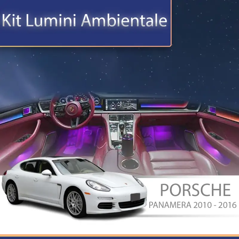 Reducere extra Kit lumini ambientale Porsche Panamera 2010-2016, set complet cu control telefon