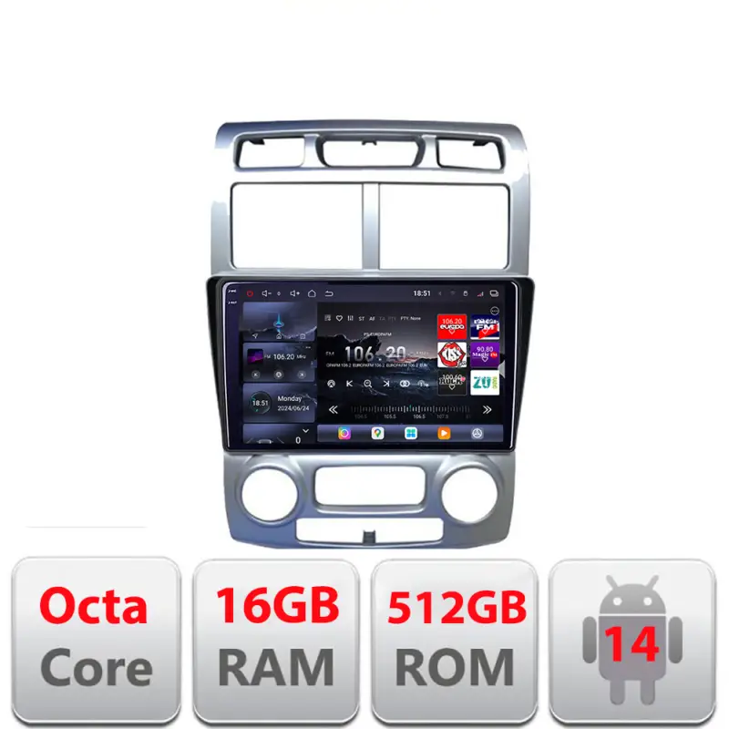 Ofertă de sezon Navigatie Android Kia Sportage 2005-2007 QLED 2K 16GB RAM 512GB