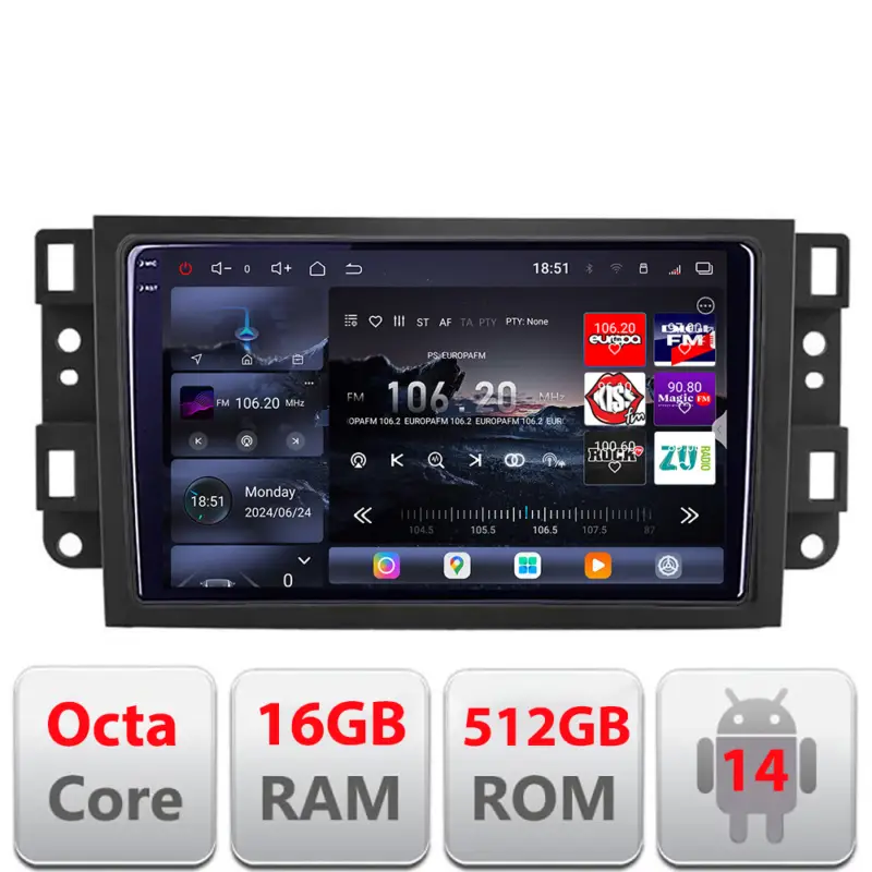 Navigatie Android Chevrolet Captiva 2006-2010 QLED 2K 16GB+512GB Edotec Vezi acum