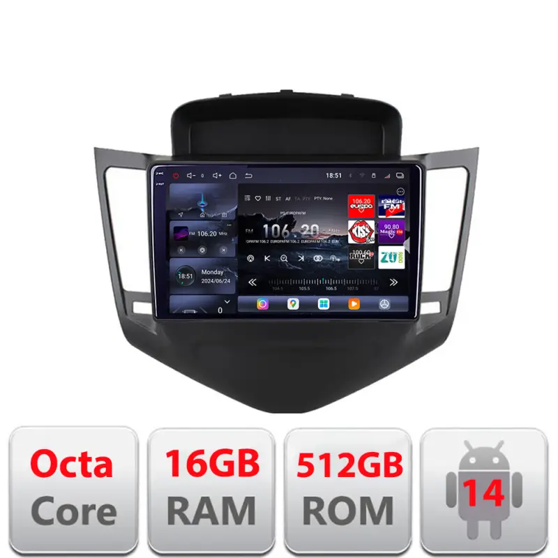 Navigație Android Chevrolet Cruze 2008-2015 QLED 2K 16GB+512GB Preț redus