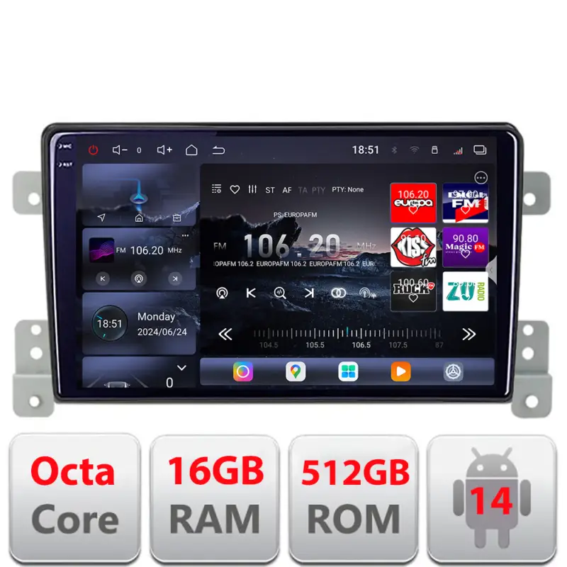 Navigație Suzuki Grand Vitara 2005-2014 Android QLED 2K 16GB+512GB Lichidare de stoc