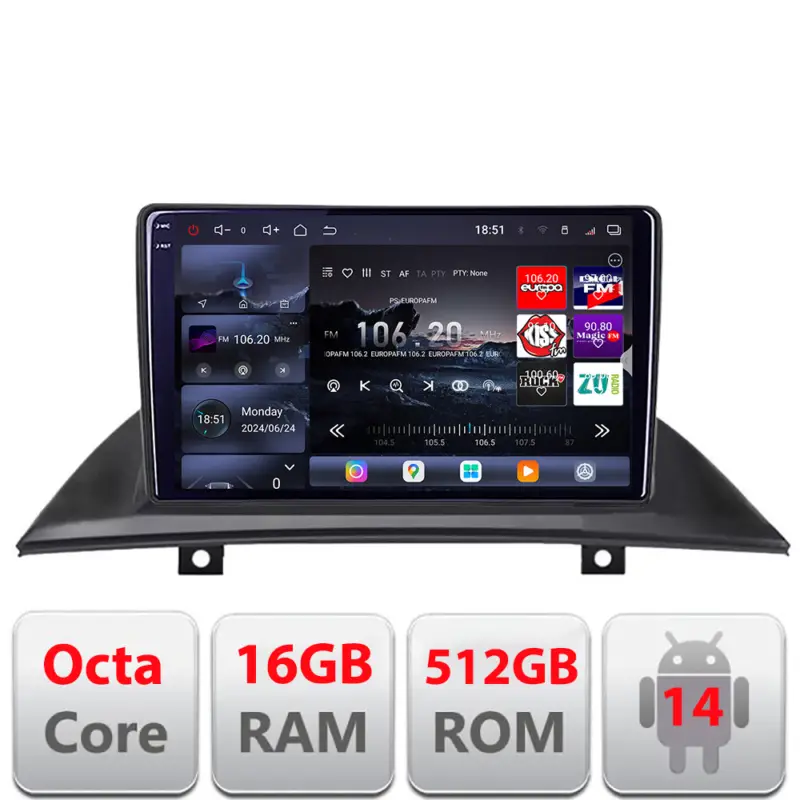Nu rata Navigatie BMW X3 E83 2004-2012 Edotec QLED 2K Android 16GB RAM 512GB