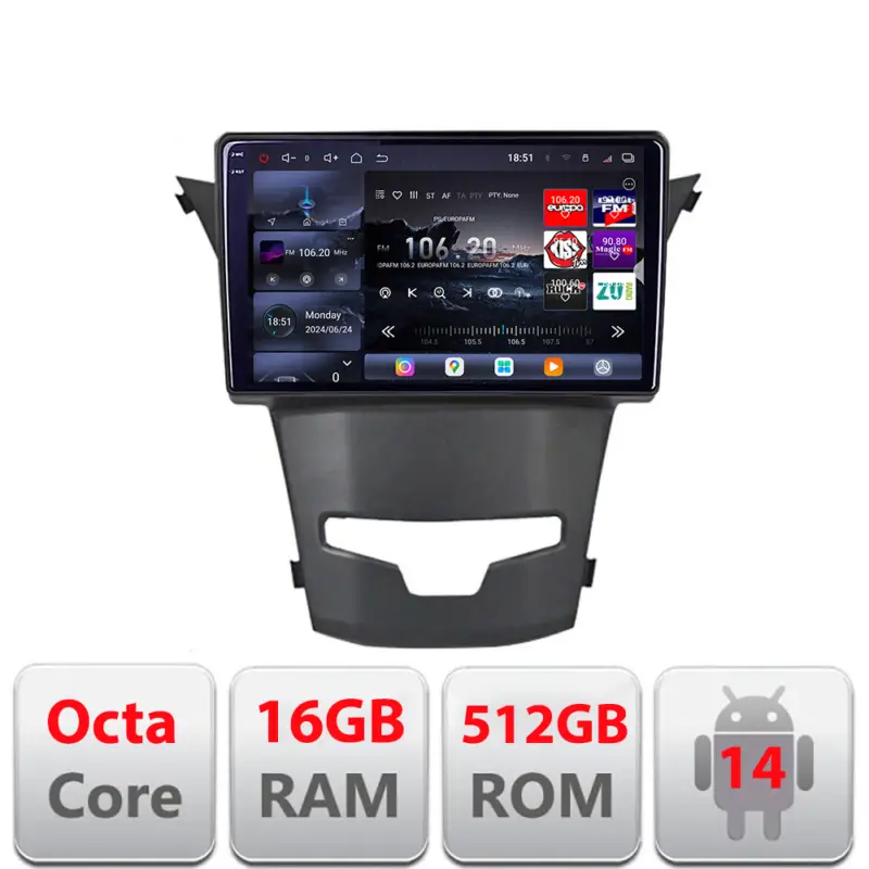 Navigație Android SsangYong Korando 2014-2019 QLED 2K 16GB+512GB Cel mai bun preț