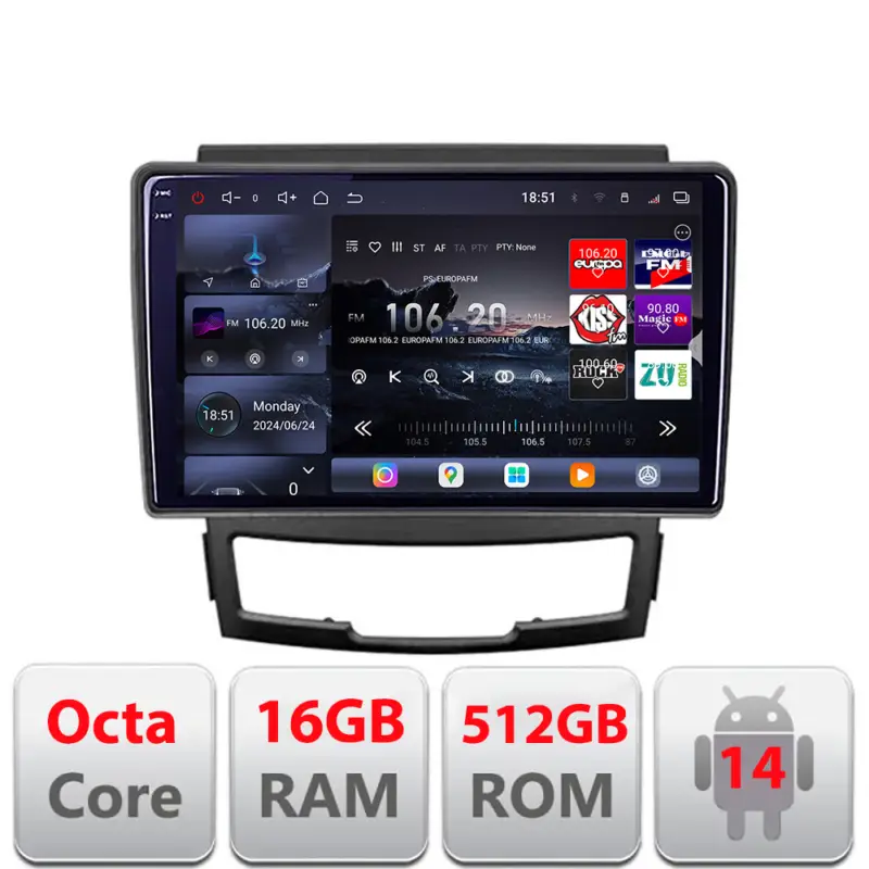Mai ieftin Navigație Android Ssangyong Korando 2011-2013 QLED 2K 16+512GB 360