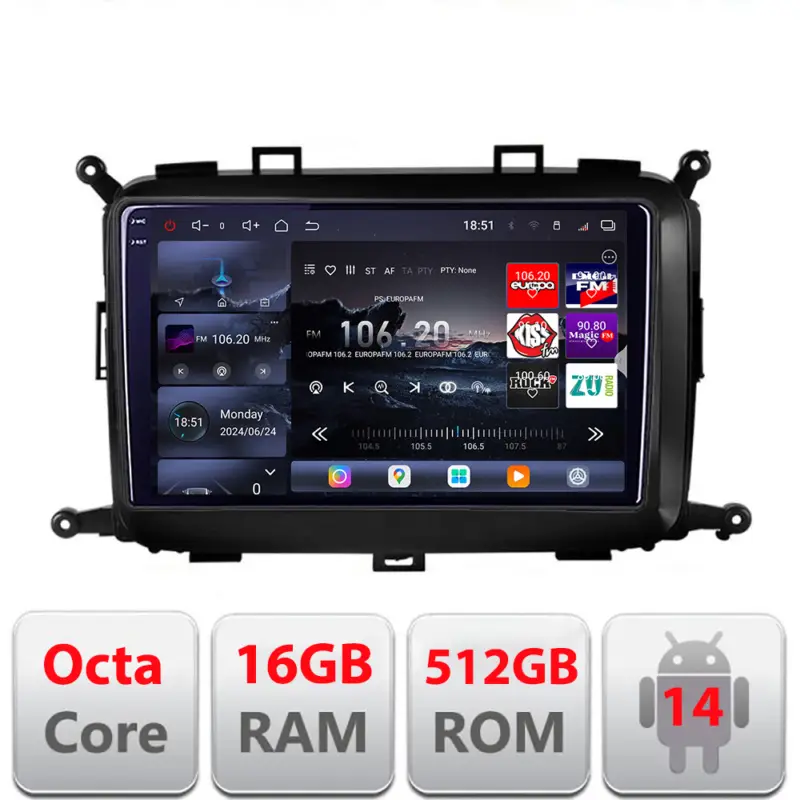 Promoție Navigație Android Kia Carens 2013-2018 QLED 2K 16GB RAM 512GB