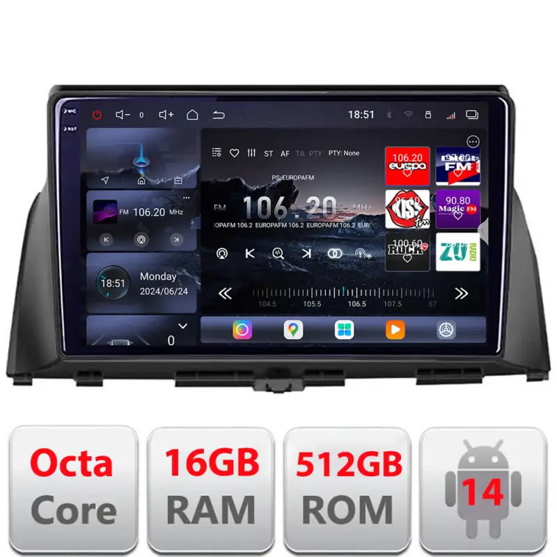 Vezi acum Navigație Kia Optima 2016+ Edotec QLED 2K, 16GB RAM, 512GB, Android