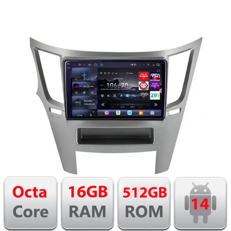 Lichidare de stoc Navigație Android Subaru Legacy 2010-2015 / Outback QLED 2K 16GB+512GB