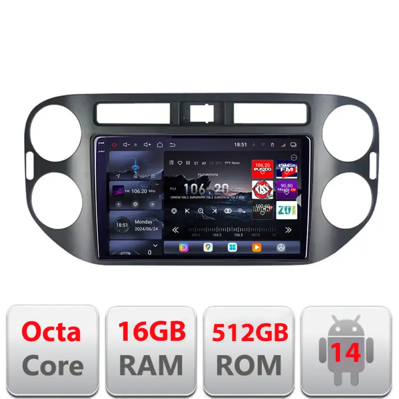 Navigatie Android VW Tiguan si Golf Plus 2007-2011 QLED 2K 16GB+512GB Ultima șansă