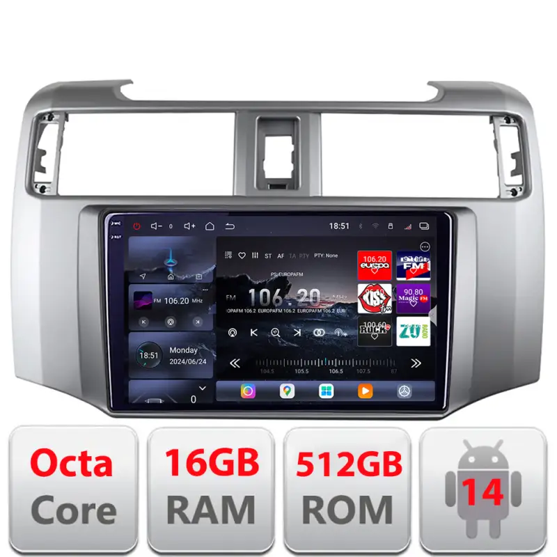 Reduceri Navigatie Toyota 4Runner 2009-2019 Android QLED 2K, 16GB RAM, 512GB