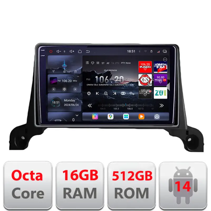 Navigatie Android Peugeot 5008 2016-2020 QLED 2K 16GB+512GB 360 Lichidare de stoc