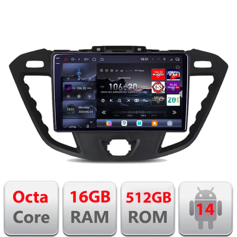 Ofertă Navigație Android Ford Transit 2012-2023 Edotec QLED 2K 16GB RAM 512GB