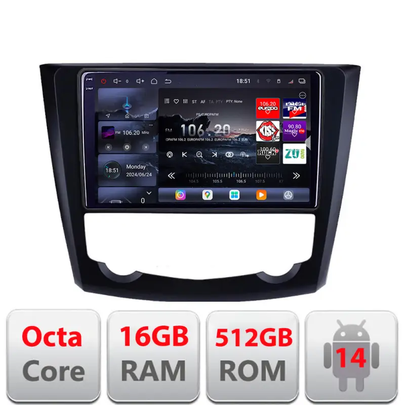Super ofertă Navigatie Android Renault Kadjar 2015-2021 Edotec QLED 2K 16GB RAM 512GB