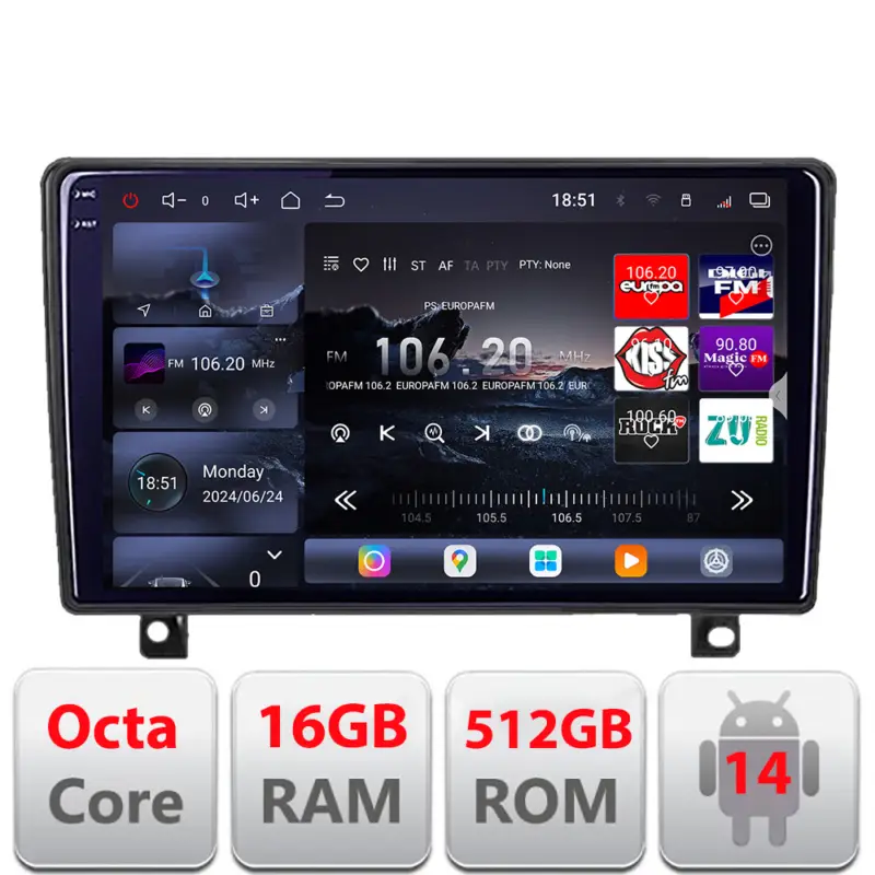 Reducere de preț Navigație Android Opel Astra H cu ecran QLED 2K, 16GB RAM, 512GB