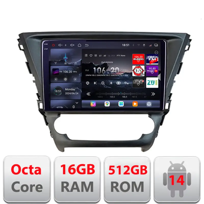 Livrare gratuită Navigatie Android Toyota Avensis 2015-2019 QLED 2K GPS 16GB+512GB