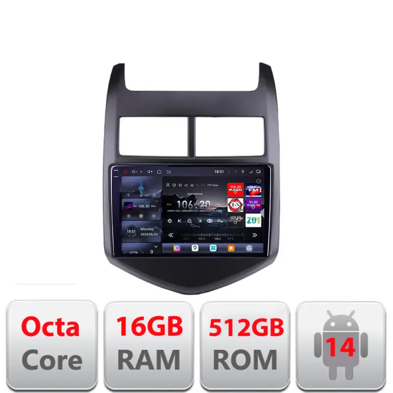 Navigație Android Chevrolet Aveo 2010-2013 QLED 2K 16GB+512GB 360 Reducere specială