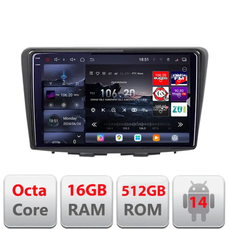 Navigatie Android Suzuki Baleno 2015+ Edotec QLED 2K 16GB RAM 512GB Ofertă limitată