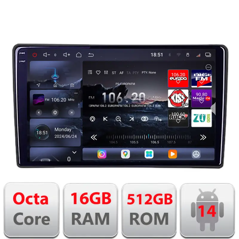Ultima șansă Navigatie Android Citroen Berlingo 2008-2018 QLED 2K 16GB RAM 512GB