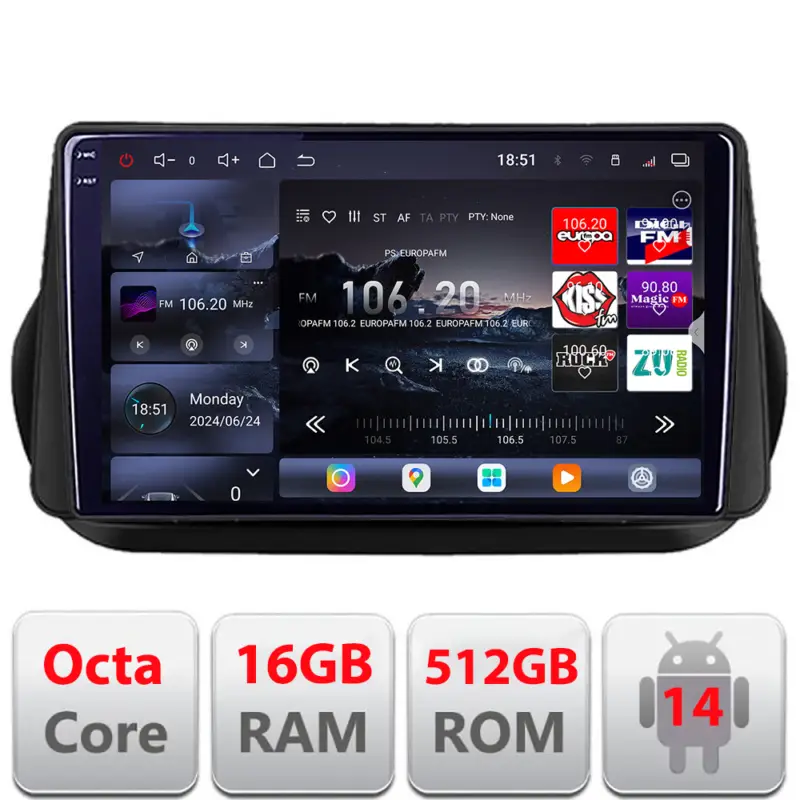 Navigatie Android 2K pentru Peugeot Bipper, Citroen Nemo, Fiat Qubo 2008-2017 Retur gratuit