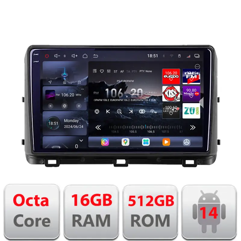 Navigatie Android Kia Ceed 2020+ QLED 2K, GPS, 16GB RAM, 512GB Disponibil imediat