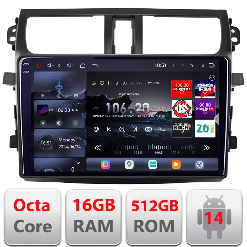 Navigație Android Suzuki Celerio 2014-2021 QLED 2K, 16GB+512GB Nu rata