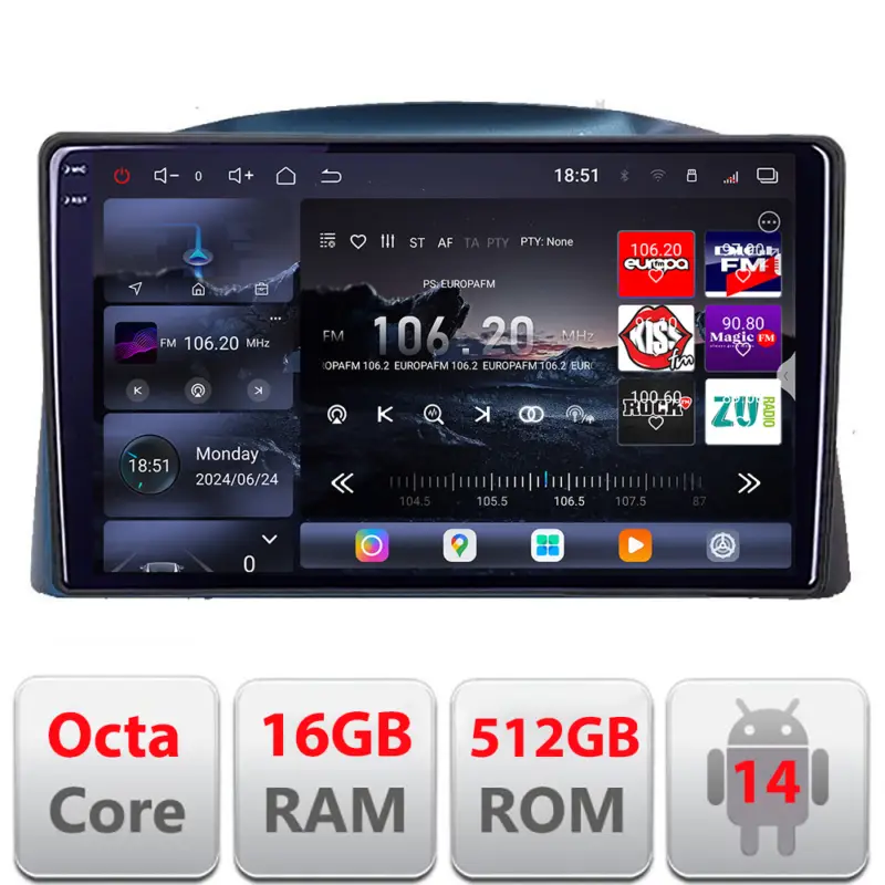 Retur ușor Navigatie Android Jeep Grand Cherokee 2004-2007 QLED 2K GPS 16+512GB