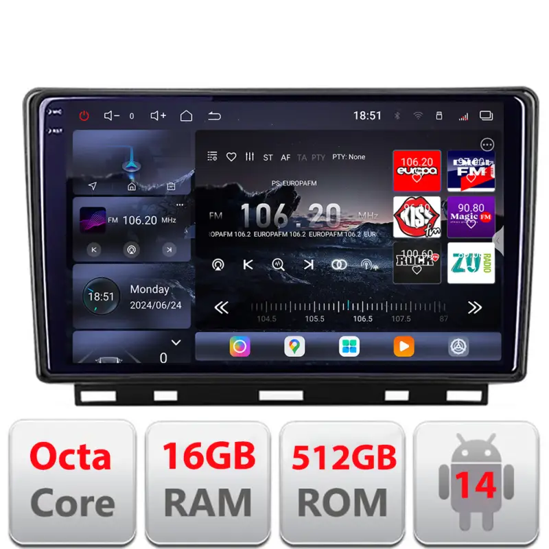 Navigatie Renault Clio 5 2019+ Edotec QLED 2K 16GB RAM 512GB Android Ultima șansă